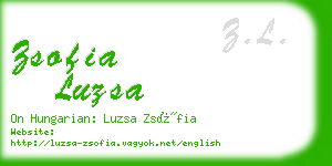 zsofia luzsa business card